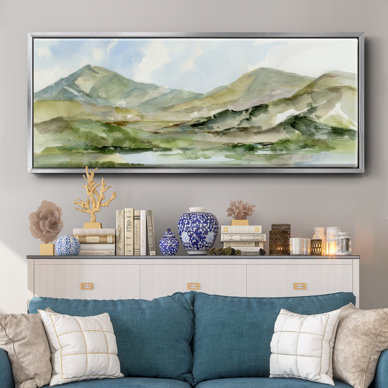 Serene Mountains II - toile encadrée, H 20 po x l 50 po