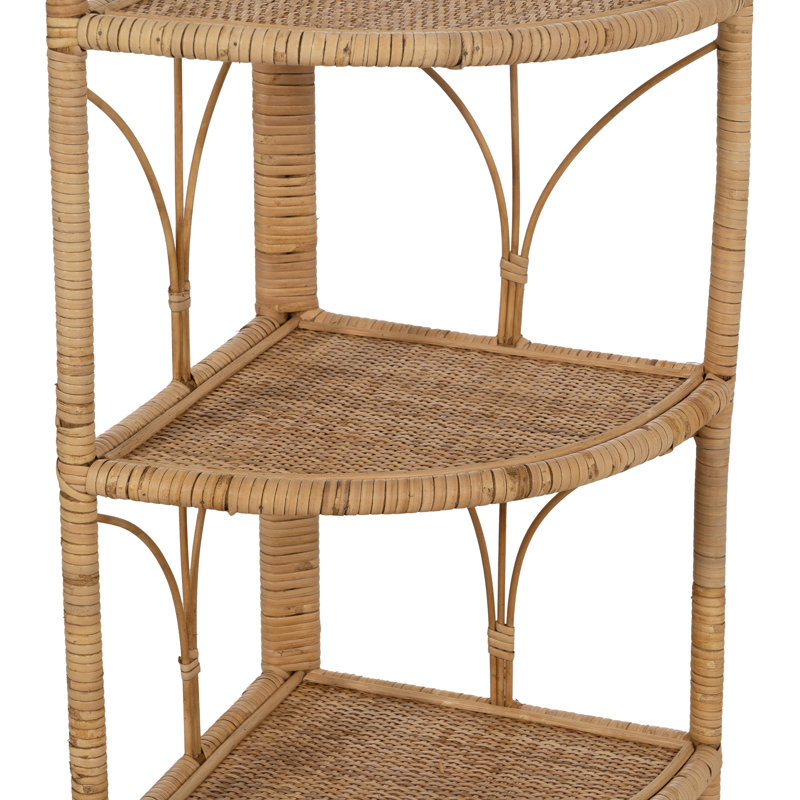 45cm W Bamboo / Rattan Shelving Unit
