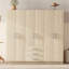 Armoire de chambre 6 portes grise-902895593