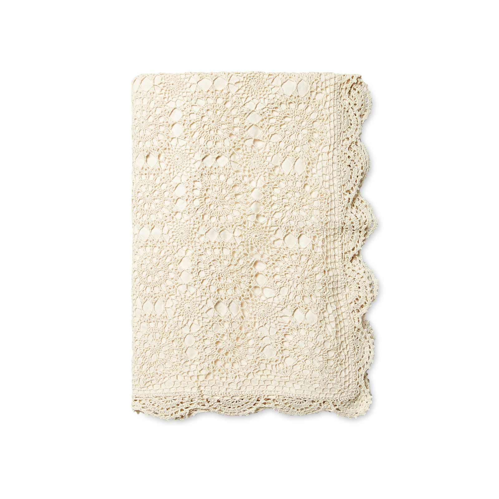 Aveta Embroidered Cotton Pillow Cover, Ivory