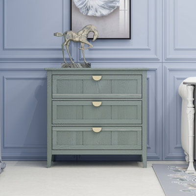 Charyl Wood 3 Drawers Cabinet,Nightstand,American Furniture,Suitable for Bedroom, Living room, Study