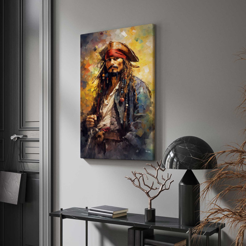 Johnny Depp comme capitaine Jack Sparrow, H 30 po x l 18 po x P 1 po