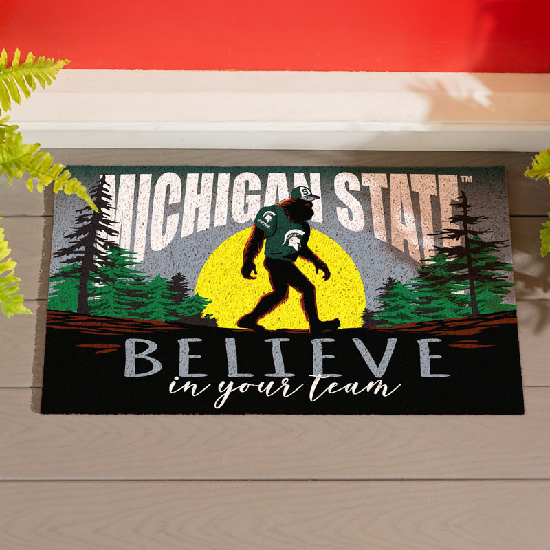 Paillasson en PVC Bigfoot de l'Université Michigan State, 28 po x 16 po