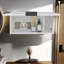 Armoire murale rétractable Coolidge, conception compacte, tablette simple, style moderne, blanc