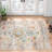 Felty Oriental Cream/Blue Area Rug-1072533430