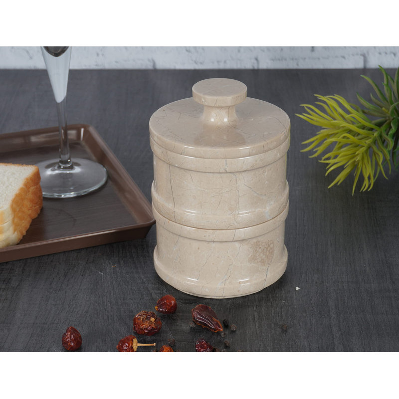 Handmade Marble Dual Salt Cellar
