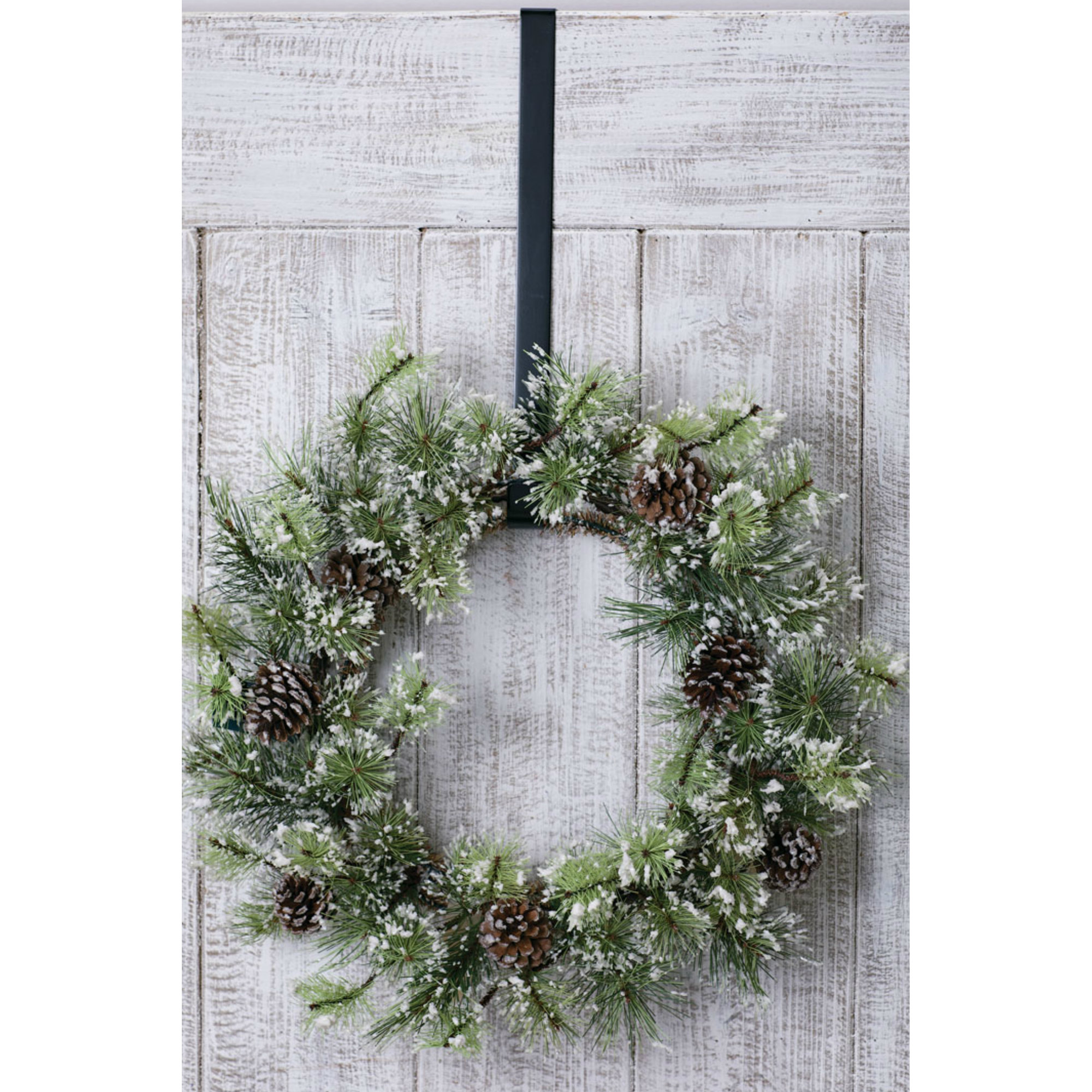 2'' Metal Wreath Hanger, Black