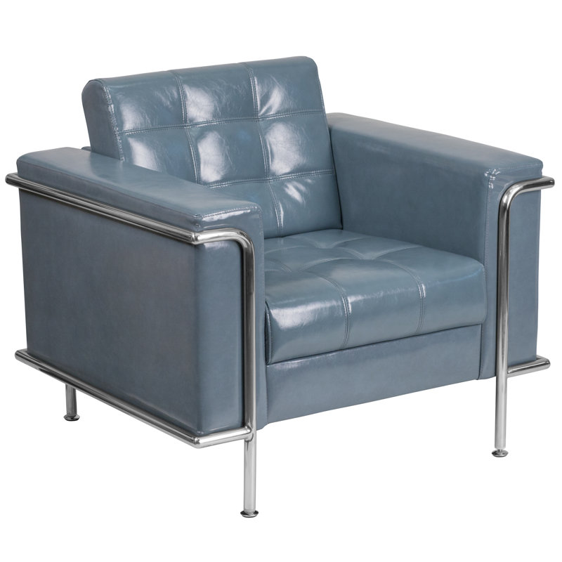 Chaise Hercules série contemporaine Lesley LeatherSoft, gris