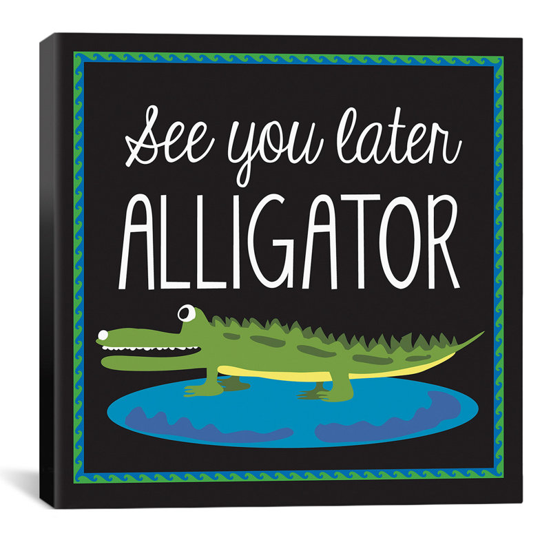«Alligator», impression sur toile, H 37 po x l 37 po x P 1,5 po, Pas de tapis, Toile tendue