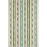 Long Slade Teal Handwoven Cotton Rug