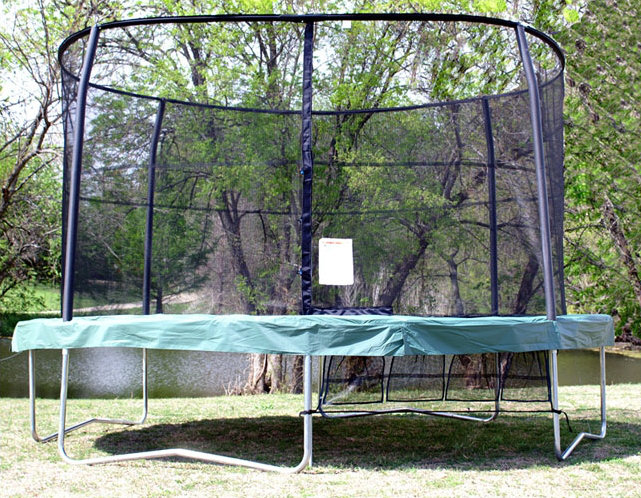 JumpKing 15ft Trampoline Enclosure Net - For 6 Pole Frames With 7 Inch Springs