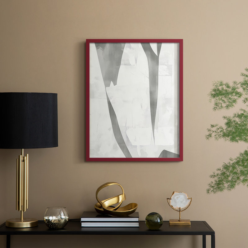 «Abstract II», reproduction encadrée - prête à être accrochée, Rouge, H 10 po x l 8 po