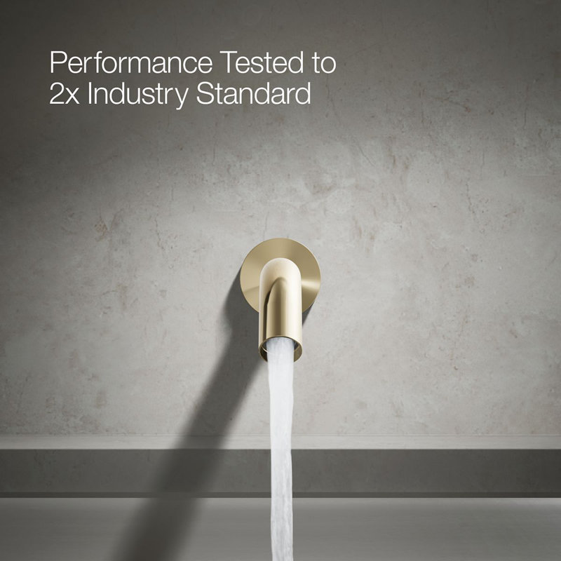 Components Wall-Mount Bath Spout, Gold