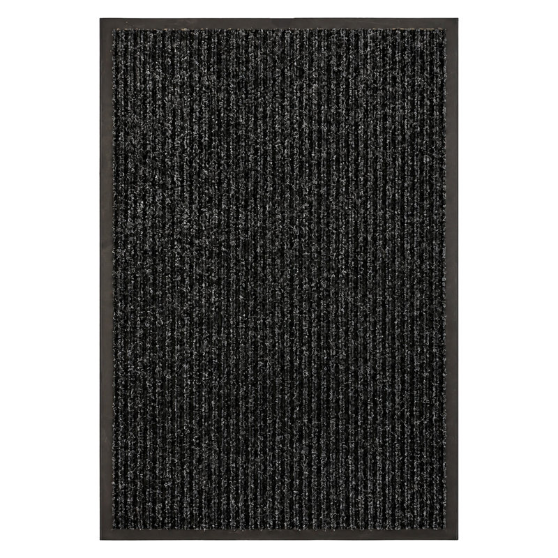 Paillasson antidérapant pour entrée, Noir, 48" W x 72" L