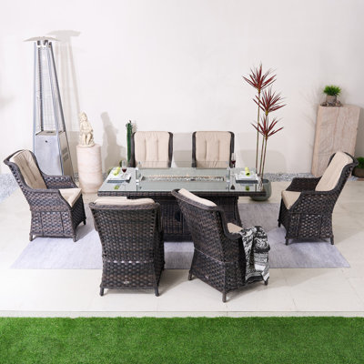 Aeryna 6-Person Outdoor Dining Set With Cushions