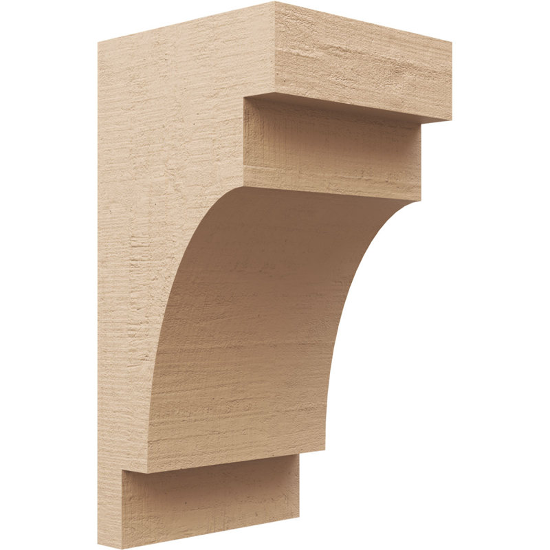 Bois de cèdre méditerranéen, grain de bois TimberThane Corbel, brun clair apprêté, H 24 po x l 12 po x P 12 po