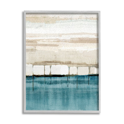 «Modern Landscape Abstraction», reproduction sur bois encadrée