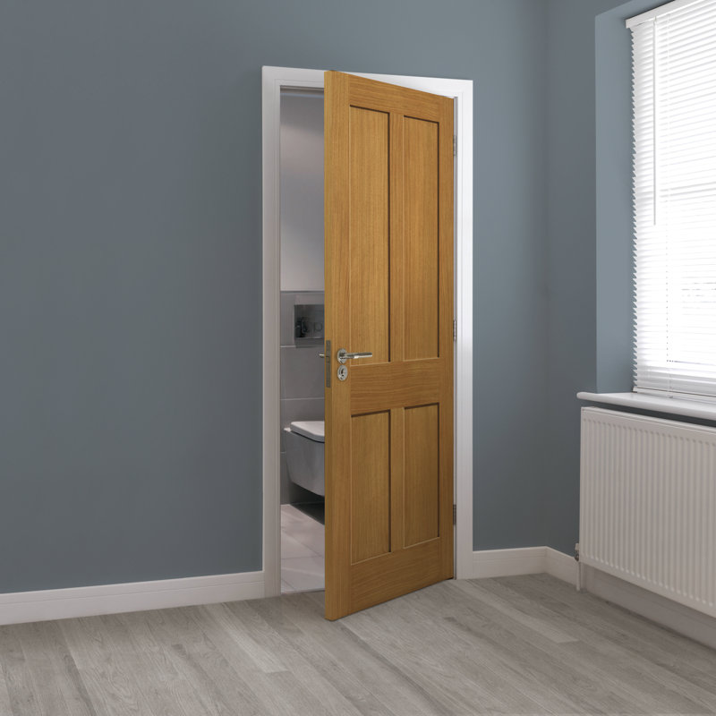 Rushmore Oak Internal Door Unfinished, 198.1cm H x 61cm W x 3.5cm D