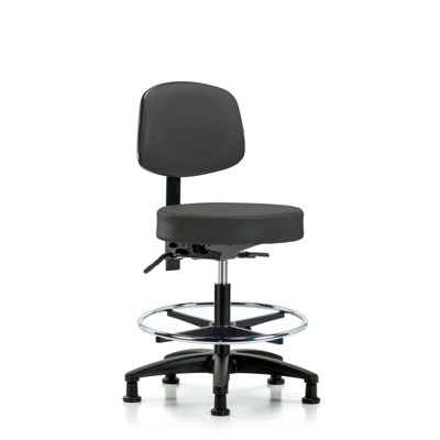 Monserrat Backed Adjustable Height Ergonomic Lab Stool