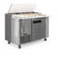 Réfrigérateur commercial 50 po à une porte pour préparation de pizza en acier inoxydable (km-RPPS-1DSS)