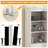 71" Tall Bookshelf With 3 Drawers & Led Light-804707349