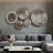 Vintage Wood Round Hanging Gear Shape Heavy Decorative Mirror-1340049091-1340049090
