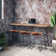 Blondeau Acacia Solid Wood Top Metal Base Dining Table