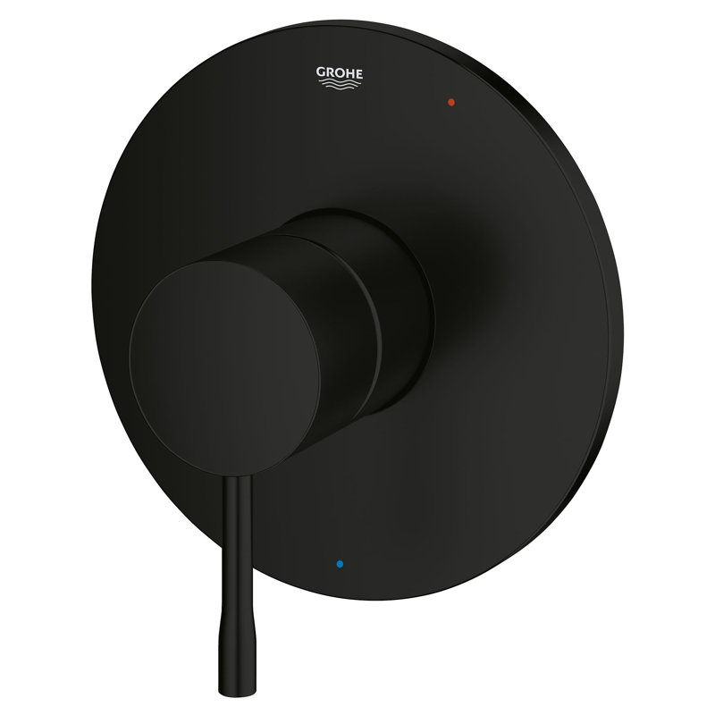 Ensemble de garniture de valve de douche GROHE Essence avec cartouche à pression équilibrée, noir mat