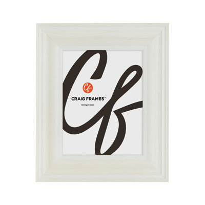 Craig Frames 12x14 Inch Picture Frame, Whitewash, Potomac Style, 2.5" Wood Moulding, Stain Finish, Glass Facing and Hanging Hardware