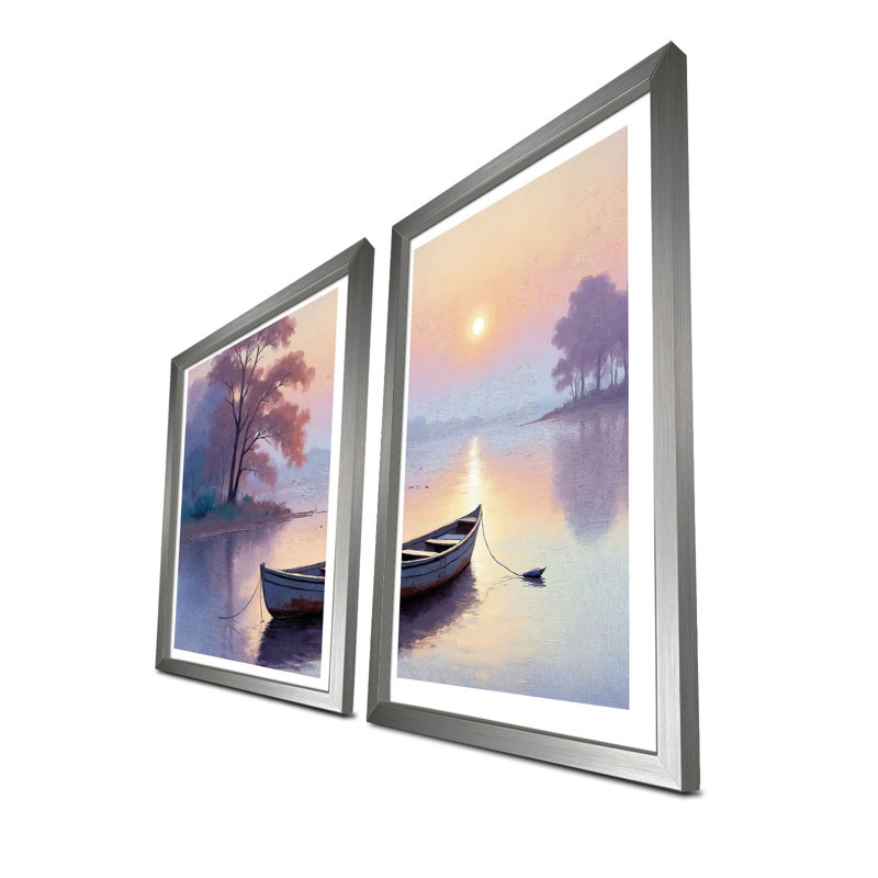 Elegant Decorative Framed MDF Paintings (2 Pieces), 15.0 x 20.9 Inches | 100% MDF (Thickness: 0.1 Inches) with 100% Wooden Frames (Thickness: 0.8 Inches) | Perfect for Living Room, Bedroom & Office Décor, Stylish and Eye-Catching