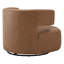 Fauteuil demi-tonneau pivotant en cuir véritable Bascom-1960008