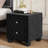 Set of 2 Modern White 3-Drawer Nightstands with Charging Station, USB Ports, and Power Outlets for Bedrooms-488435216