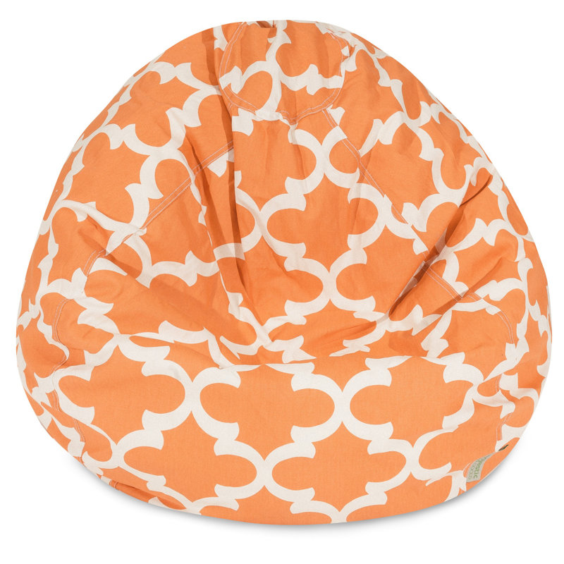 Fauteuil à billes et méridienne standard, Orange apache, H 23 po x l 35 po x P 35 po