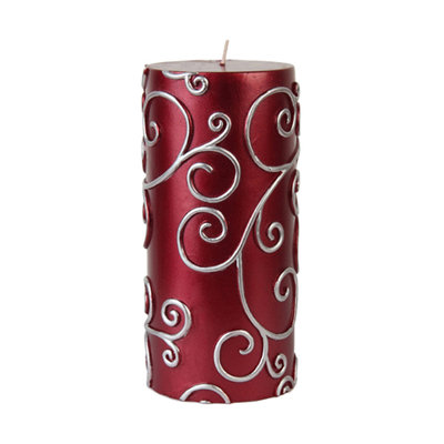 Bougie cylindrique sans parfum à volute