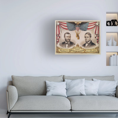 American School U.S. 1868 Presidential Election Poster Grant And Colfax Canvas Art