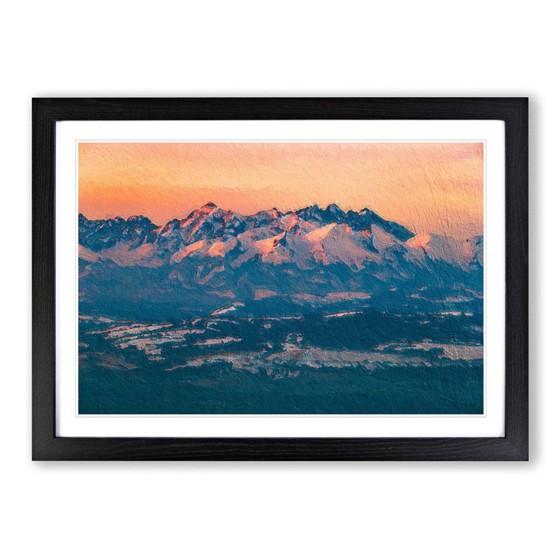 The Tatra Mountains in Poland - Picture Frame Painting Print, 48cm H x 65cm W x 2cm D, Black Framed