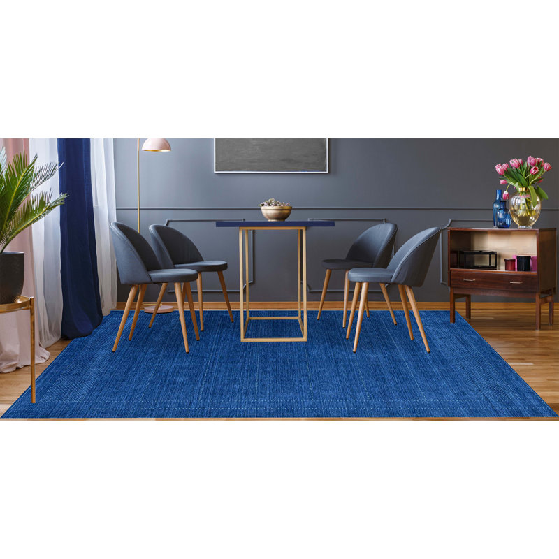 Area Rug in Blue, Rectangle 2' x 4'