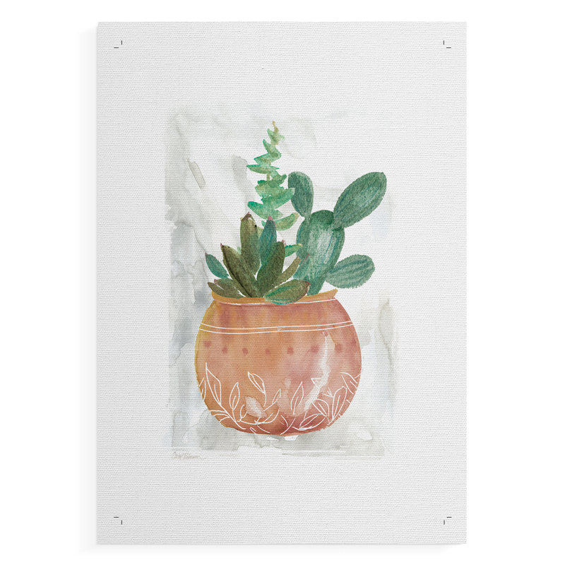 Boho Succulent -Canvas Print Only - NOT FRAMED