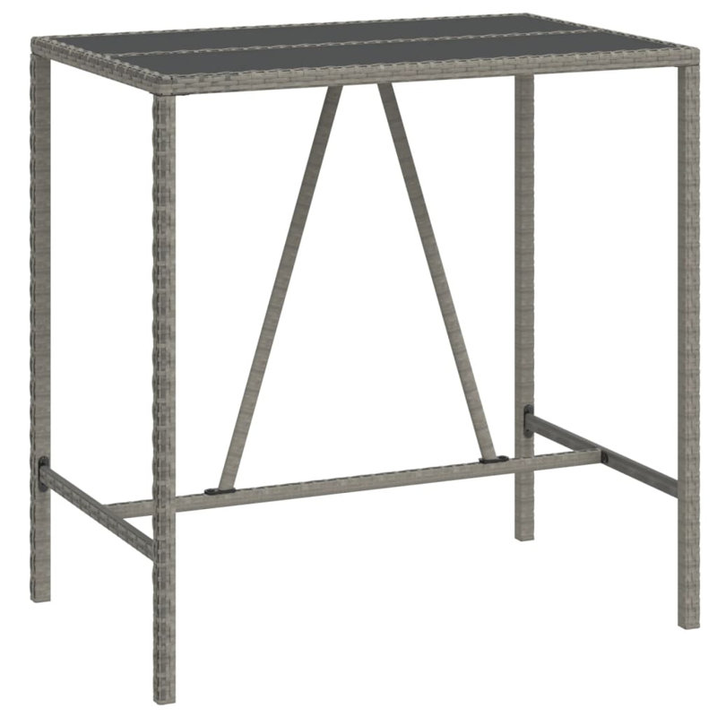 Dannyel Rectangular Outdoor Bar Table , 43.3'' in. W 27.6'' in. D, Gray