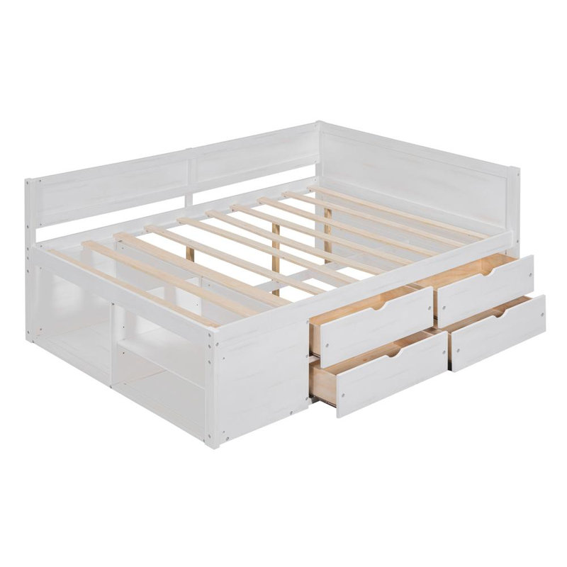 2 Drawer Wooden Daybed, White