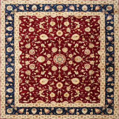 Tapis traditionnel rouge / noir Grimson
