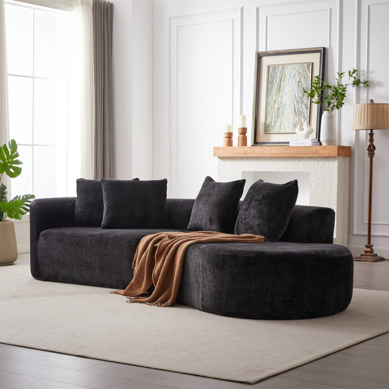 Modern Upholste Oversized Sectional Sofa, Right Hand Facing