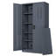 Armoire de rangement en métal avec 2 portes et 4 tablettes réglables