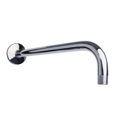 Shower Arm with Flange 12-inch Wall Mounted L-Shaped