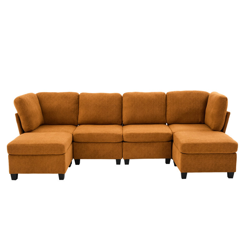 Canapé modulaire en U convertible en forme de U avec rangement, doux, confortable, mousse haute, facile à assembler, aménagement personnalisable, chaise modulaire librement combinable, tissu doux et respirant,