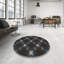 Tapis gris/vert à motifs-350074081