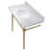 Dreyfuss Ceramic Rectangular Console Bathroom Sink with Overflow