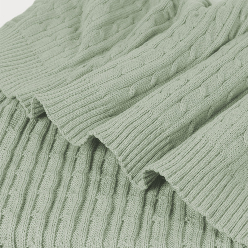 Jeté léger en tricot torsadé, ISE