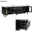 Console glamour pour téléviseur de 78 po: portes cannelées, rangement spacieux, gracieuse avec portes: tiroirs et armoires, téléviseur
