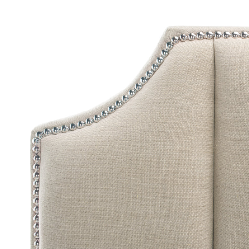 Musgrave Upholstered Platform Bed, Beige Linen, Full